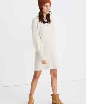 Madewell Bubble Sleeve Sweater Dress -XS